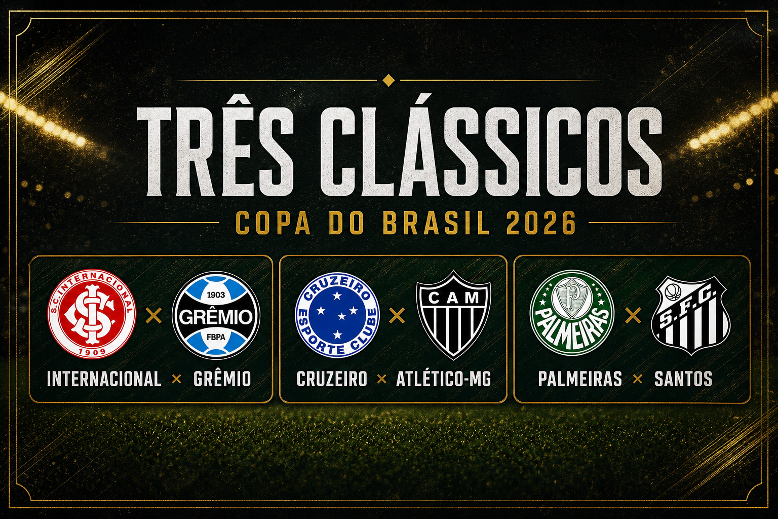 Copa do Brasil 2026 terá três clássicos nas quartas; veja o histórico