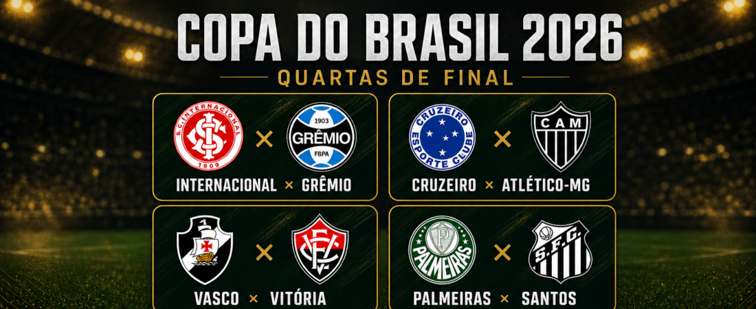 Copa do Brasil 2026: sorteio define quartas com três clássicos; veja jogos
