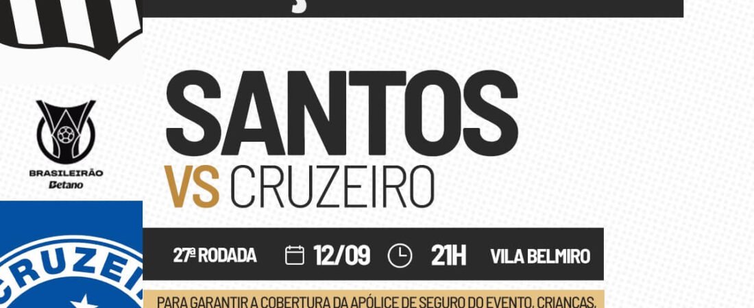 Santos vence o Cruzeiro por 2 a 1 sob chuva na Vila Belmiro